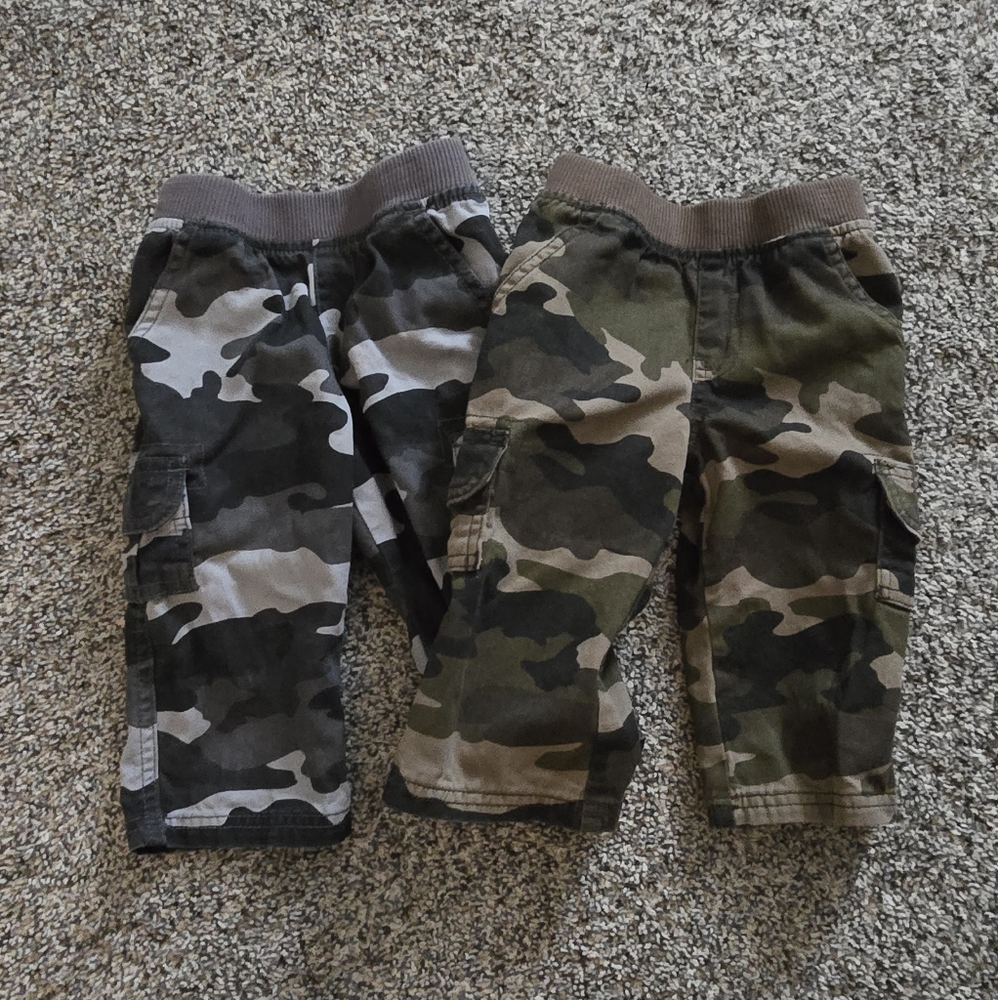 2pk camo cargo pants baby